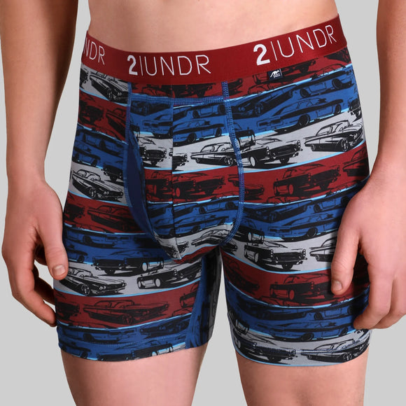 2Undr Swing Shift Boxer Brief Prints - Race Pace