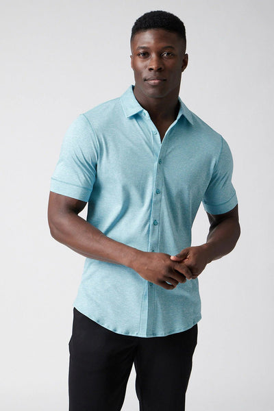 Raffi All Year Round Aqua Cotton Short Sleeve Button up RW22210 - My Filosophy