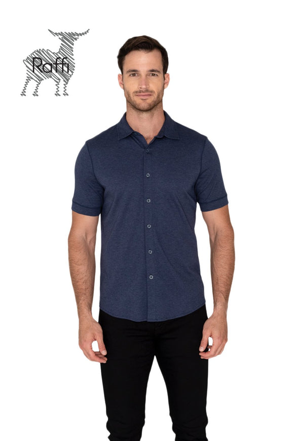 Raffi All Year Round Aqua Cotton Short Sleeve Button up RW22210 - My Filosophy