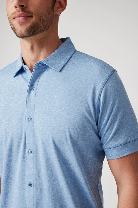 Raffi All Year Round Aqua Cotton Short Sleeve Button up RW22210 - My Filosophy