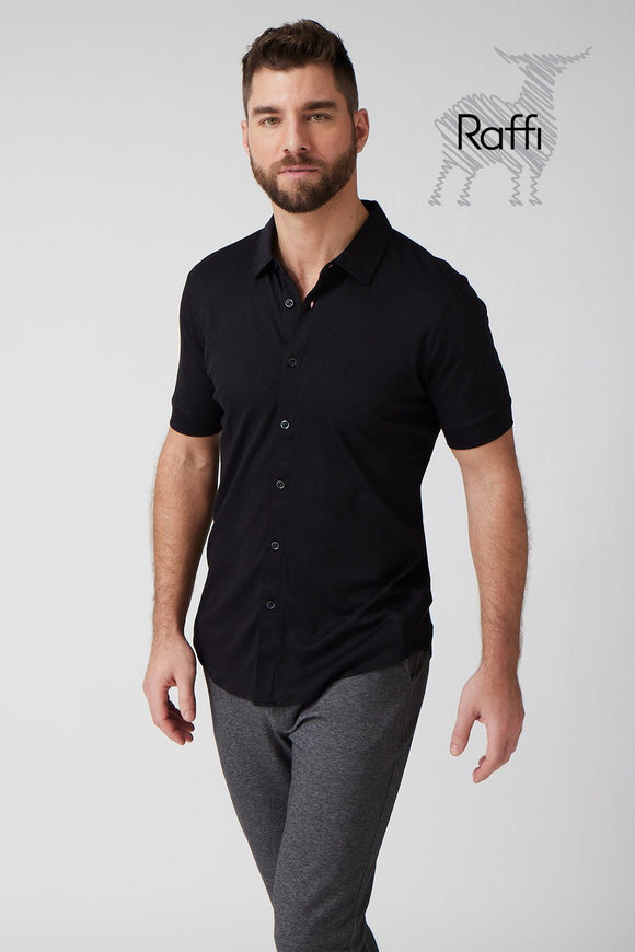 Raffi All Year Round Aqua Cotton Short Sleeve Button up RW22210 - My Filosophy