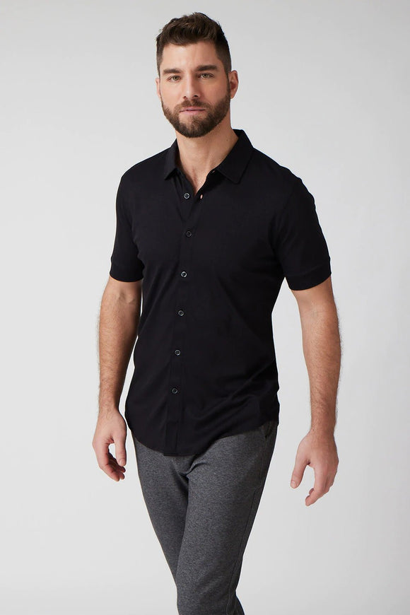 Raffi All Year Round Aqua Cotton Short Sleeve Button up RW22210 - My Filosophy