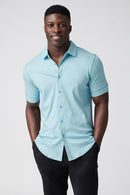 Raffi All Year Round Aqua Cotton Short Sleeve Button up RW22210 - My Filosophy
