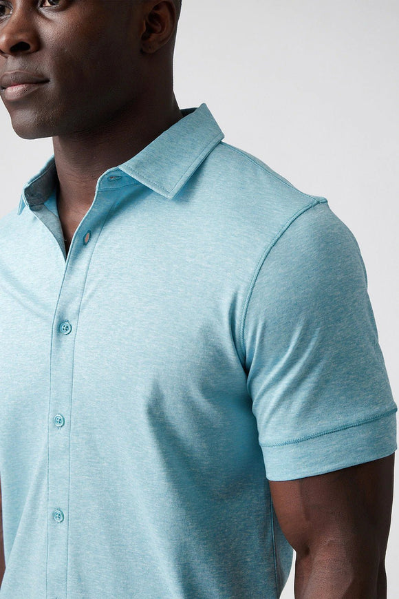 Raffi All Year Round Aqua Cotton Short Sleeve Button up RW22210 - My Filosophy