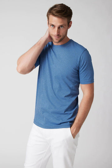 Raffi All Year Round Must Have Crew Neck Aqua Cotton Tee - My Filosophy