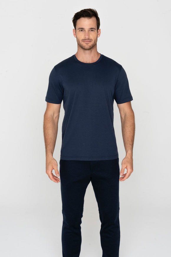 Raffi All Year Round Must Have Crew Neck Aqua Cotton Tee - My Filosophy