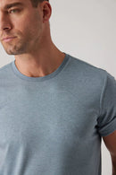 Raffi All Year Round Must Have Crew Neck Aqua Cotton Tee - My Filosophy
