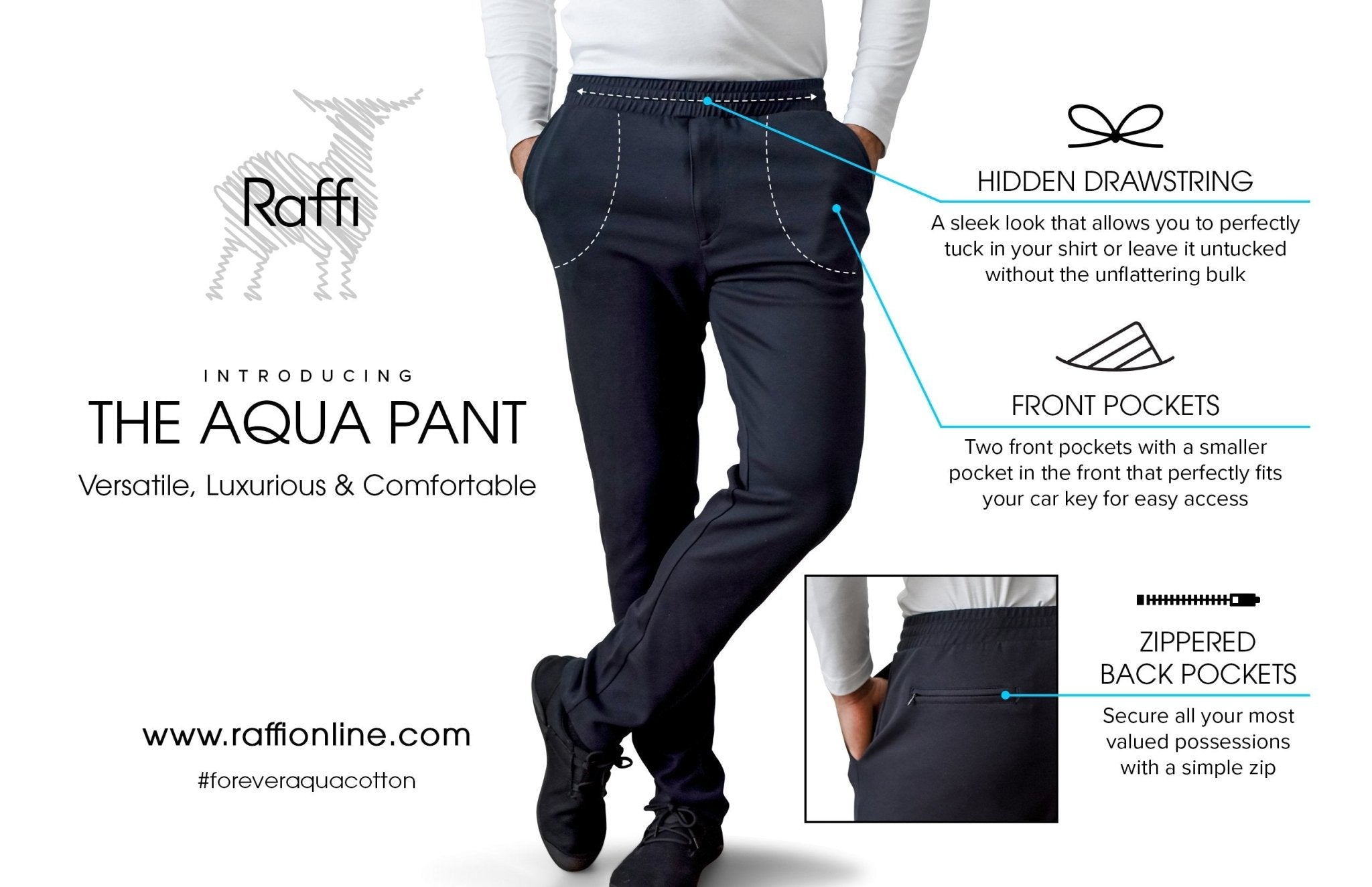 Raffi Aqua Cotton Easy Pants - RW12356p - My Filosophy
