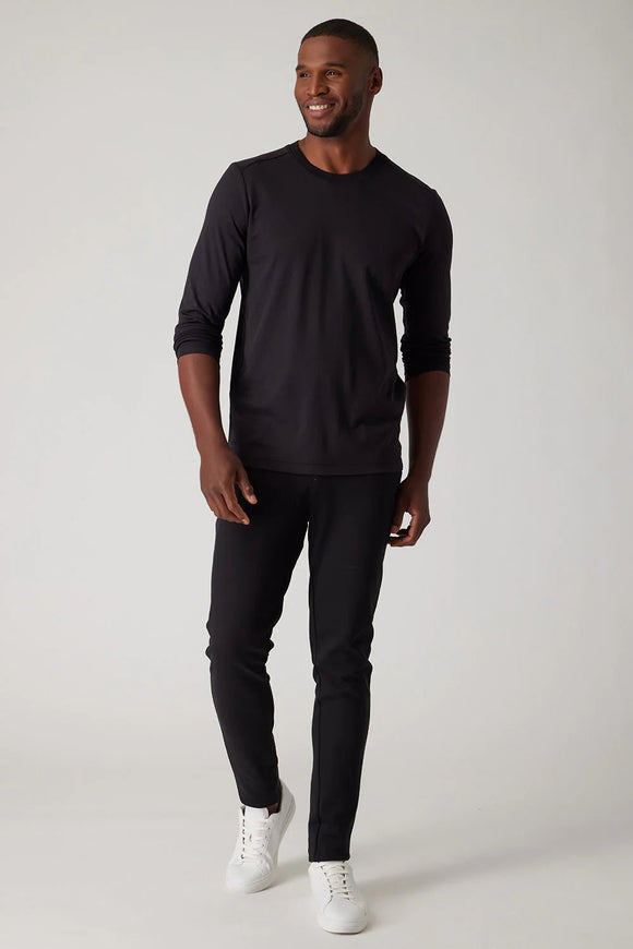 Raffi Aqua Cotton Long Sleeve Crew - My Filosophy