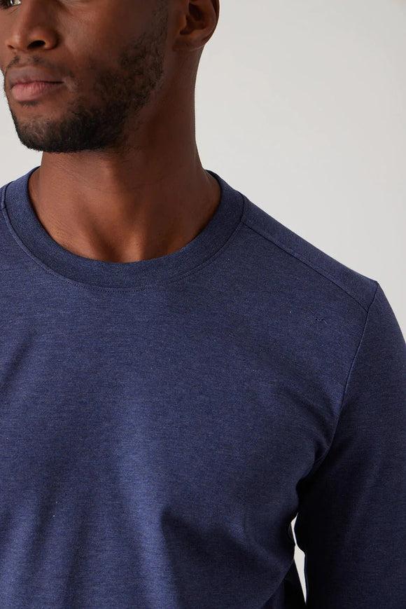 Raffi Aqua Cotton Long Sleeve Crew - My Filosophy