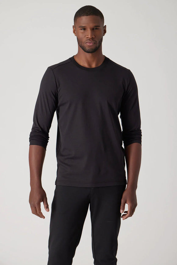 Raffi Aqua Cotton Long Sleeve Crew - My Filosophy