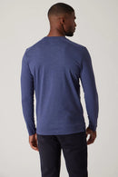Raffi Aqua Cotton Long Sleeve Crew - My Filosophy