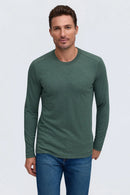 Raffi Aqua Cotton Long Sleeve Crew - JOSH-49