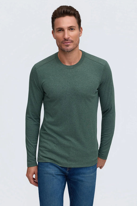 Raffi Aqua Cotton Long Sleeve Crew - JOSH
