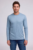 Raffi Aqua Cotton Long Sleeve Crew - JOSH-51