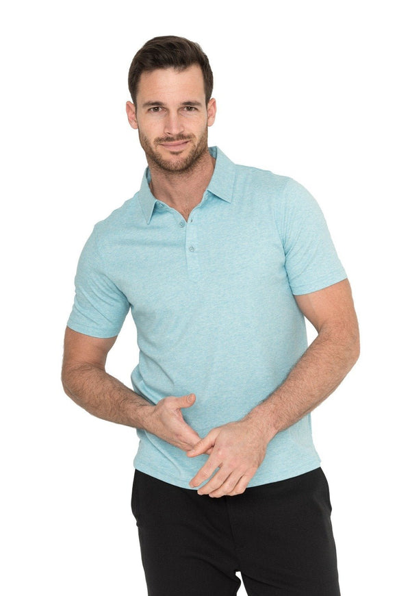 Raffi Must Have Aqua Three Button Polo Short Sleeve RW22206 - My Filosophy