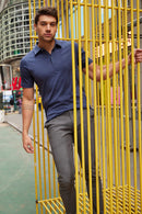 Raffi Must Have Aqua Three Button Polo Short Sleeve RW22206 - My Filosophy