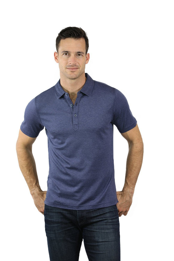 Raffi Must Have Aqua Three Button Polo Short Sleeve RW22206 - My Filosophy