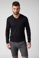 Raffi Pure Aqua Cotton Long Sleeve Classic V-Neck - The Miles - My Filosophy