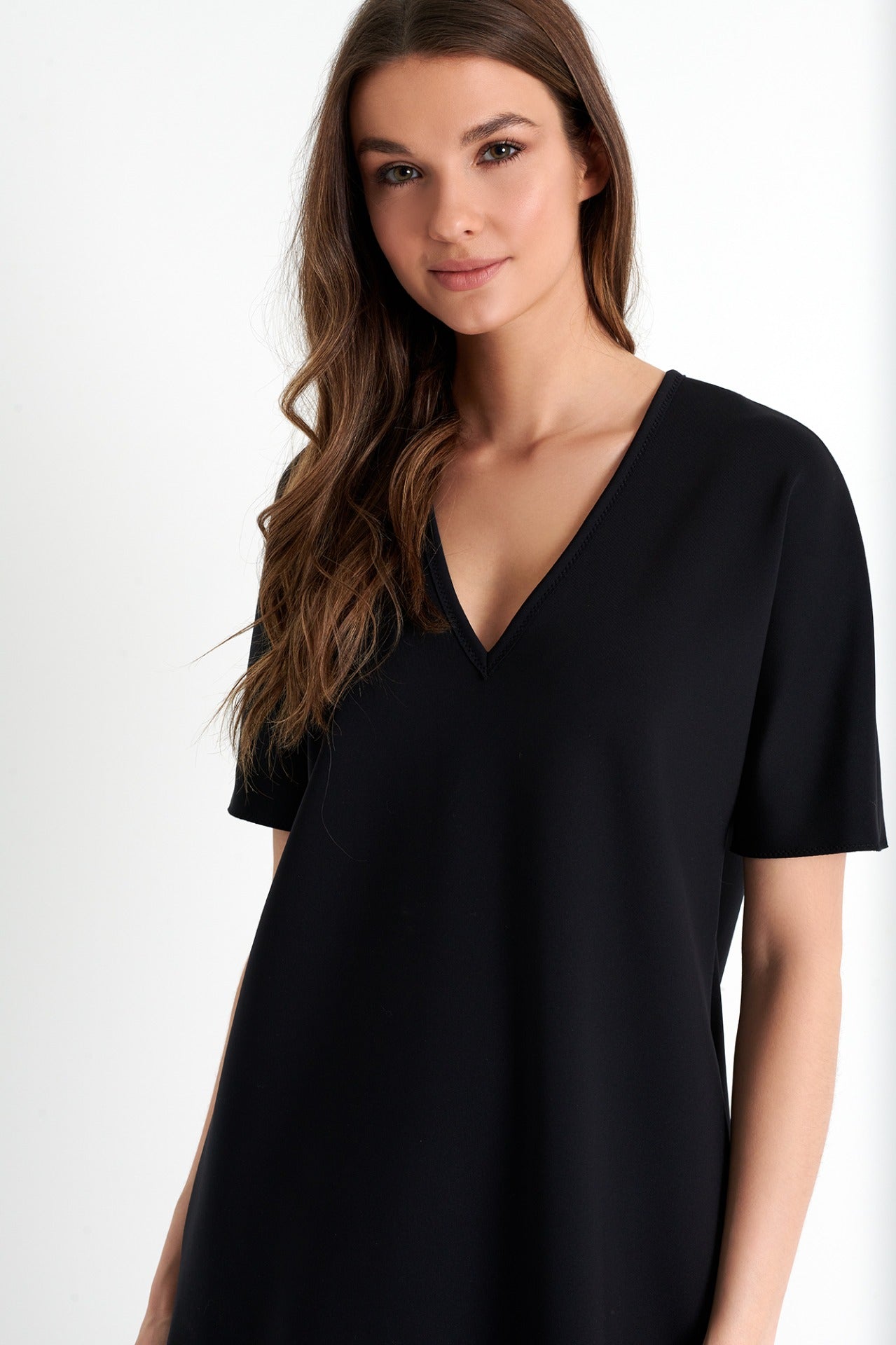 SHAN Deep plunging Neckline Mini Dress - My Filosophy