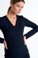 Shan Long Sleeve V-Neck Shirt - My Filosophy