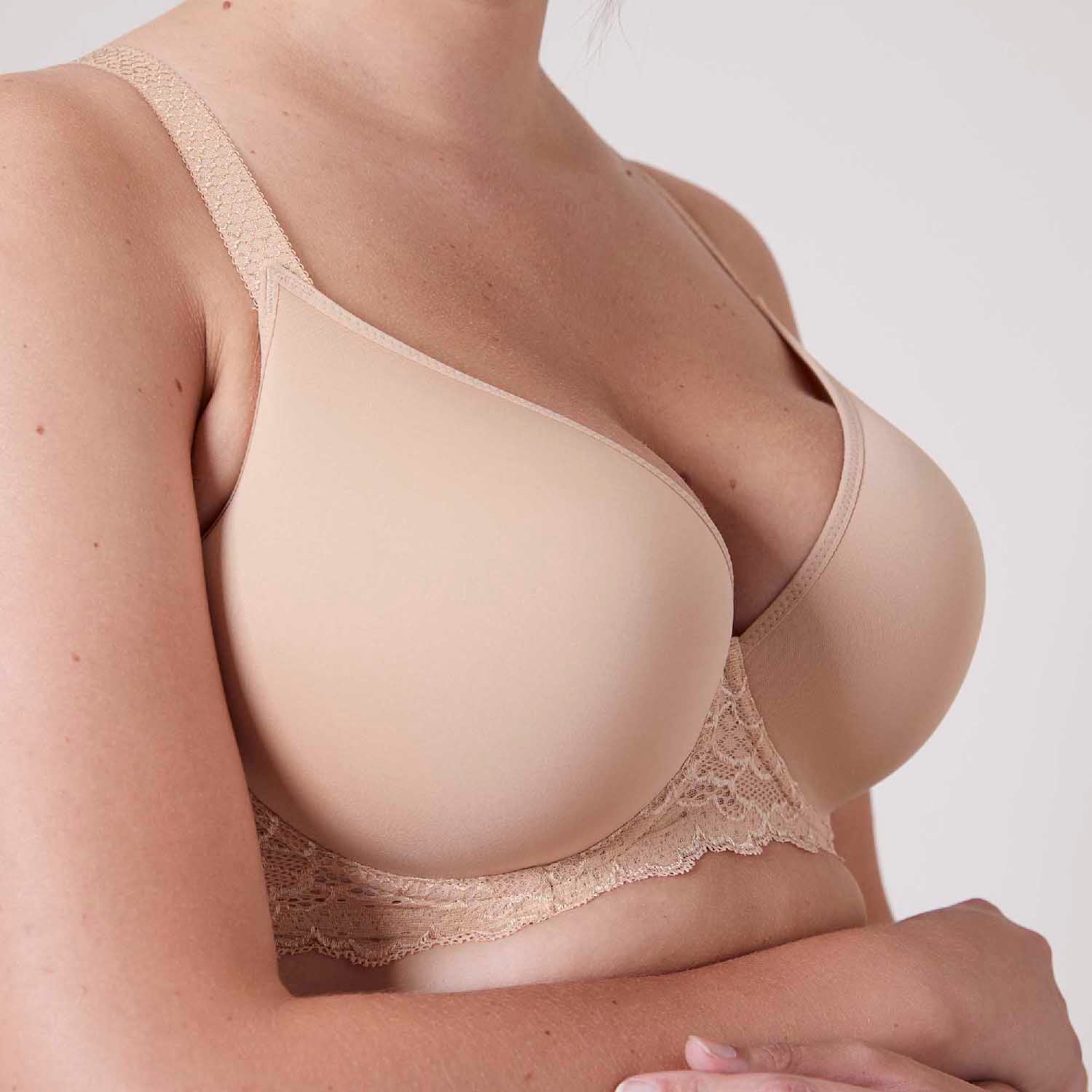 Simone Perele Caresse 3D Plunge Peau Rose Bra 12A316 - My Filosophy