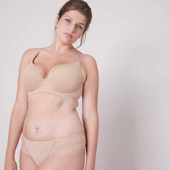 Simone Perele Caresse 3D Plunge Peau Rose Bra 12A316 - My Filosophy