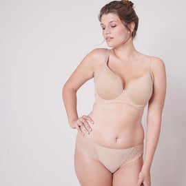 Simone Perele Caresse 3D Plunge Peau Rose Bra 12A316 - My Filosophy