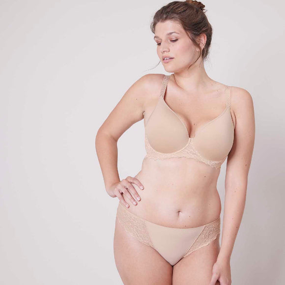 Simone Perele Caresse 3D Plunge Peau Rose Bra 12A316 - My Filosophy