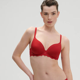 Simone Perele Caresse 3D Plunge TANGO RED Bra 12A316* - My Filosophy