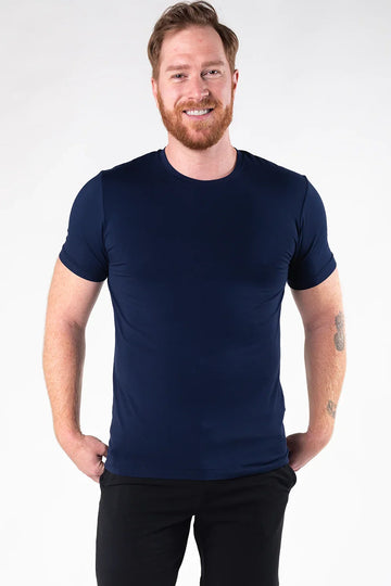 Buy navy Terrera Lawrence Men's Bamboo Crew Neck Tee
