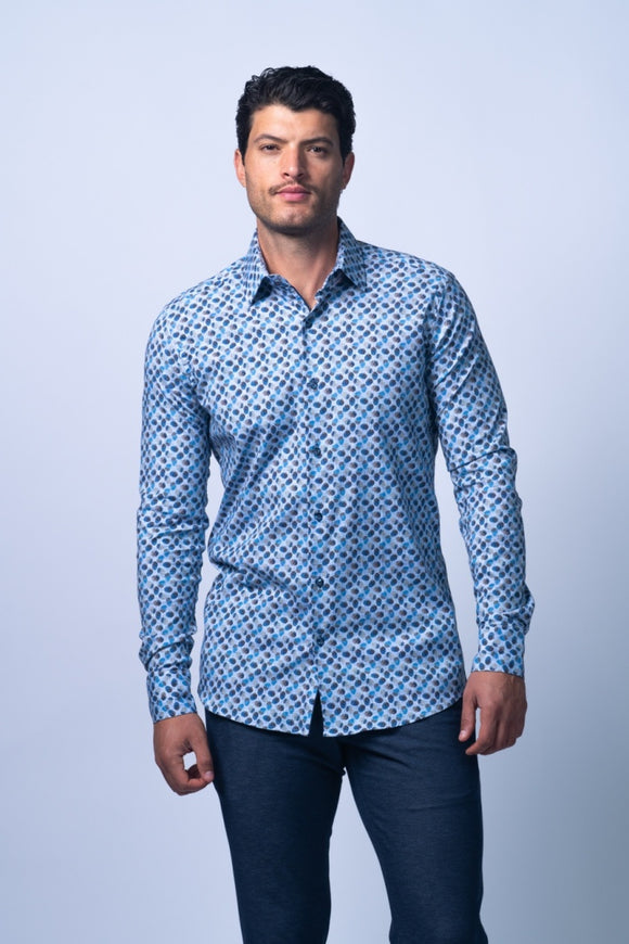 7 Downie 9041 Long Sleeve Sport Shirt