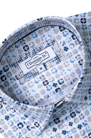 7 Downie 9023 Short Sleeve Sport Shirt – Blue - 0