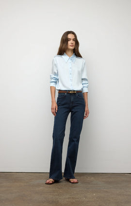 Iris Setlakwe Button Down Classic Stretch Silk Shirt
