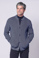 7 Downie Collarless Button up Sweater-1