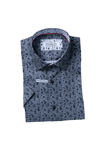 Buy grey 7 Downie 9062 Short Sleeve Button Up