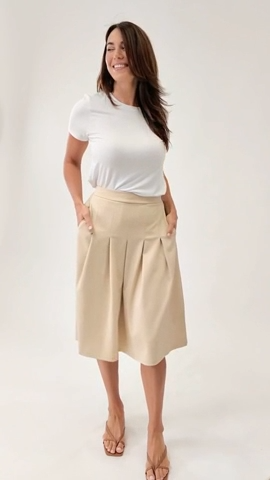 Terrera Eden Pleated Midi Skirt