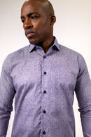 7 Downie Grey & Mauve Abstract Sport Shirt-2