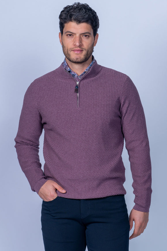 7 Downie Dolomite Waffle Knit Sweater