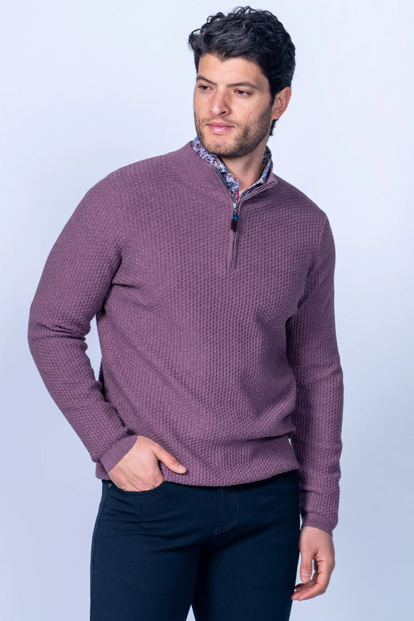 7 Downie Dolomite Waffle Knit Sweater