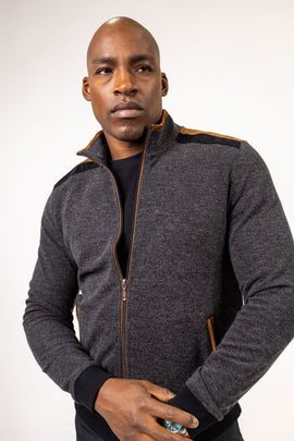 7 Downie Aria Full Zip with Suede Accent