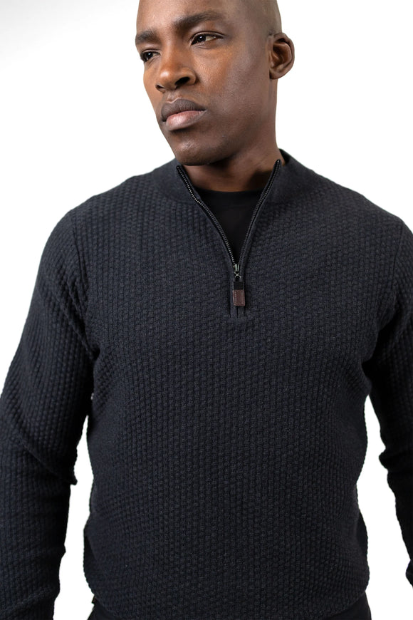 7 Downie Dolomite Waffle Knit Sweater