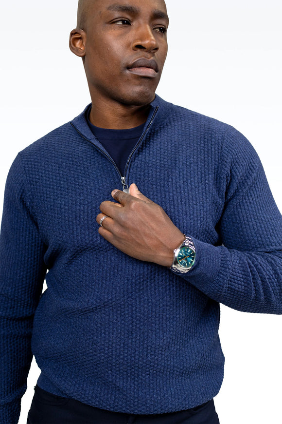 7 Downie Dolomite Waffle Knit Sweater