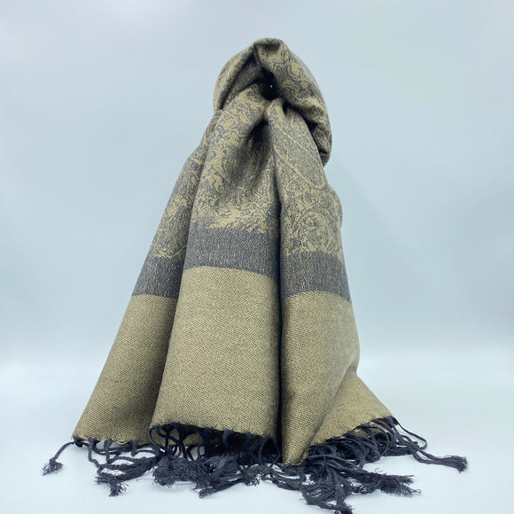 (100) Dark Khaki and Black