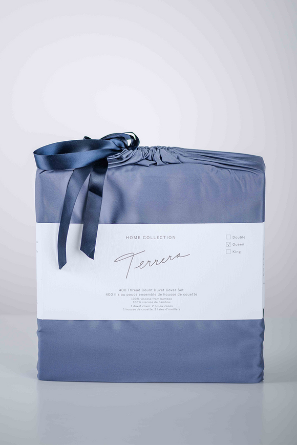 Terrera 3-Piece Solid Bamboo Duvet Cover Set