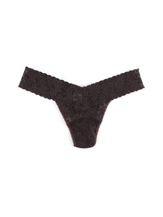 Buy chocolat-noir Hanky Panky Signature Lace Low Rise Thong - Packaged 4911p