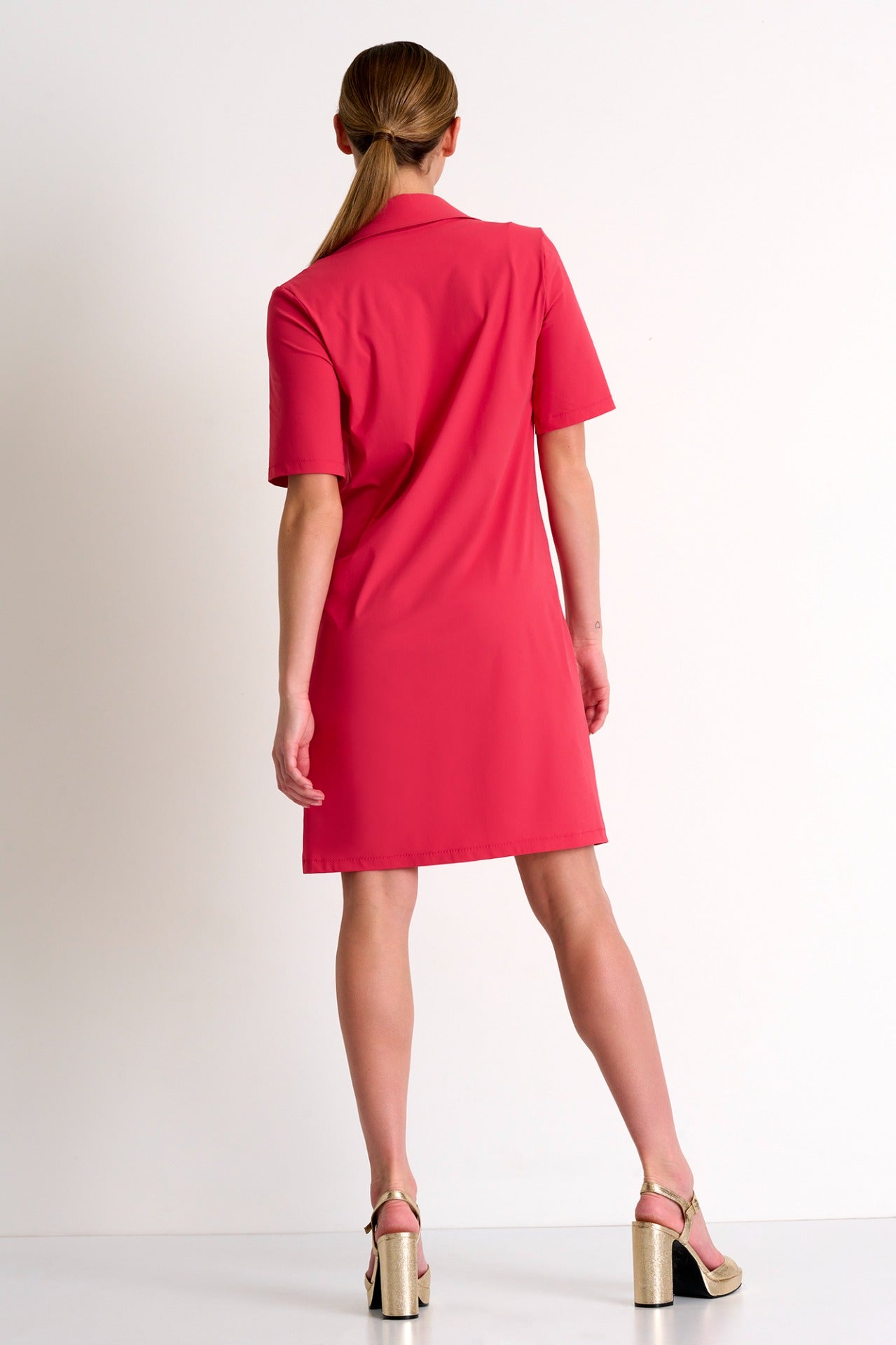 Shan Short Sleeve Lycra Polo Dress - 0
