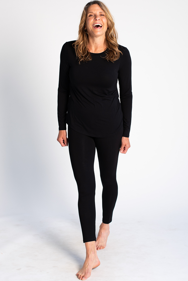 Terrera Georgia Crew Neck Long Sleeve Top