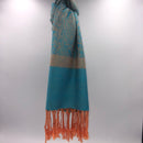 V045 Pale Turquoise & Coral