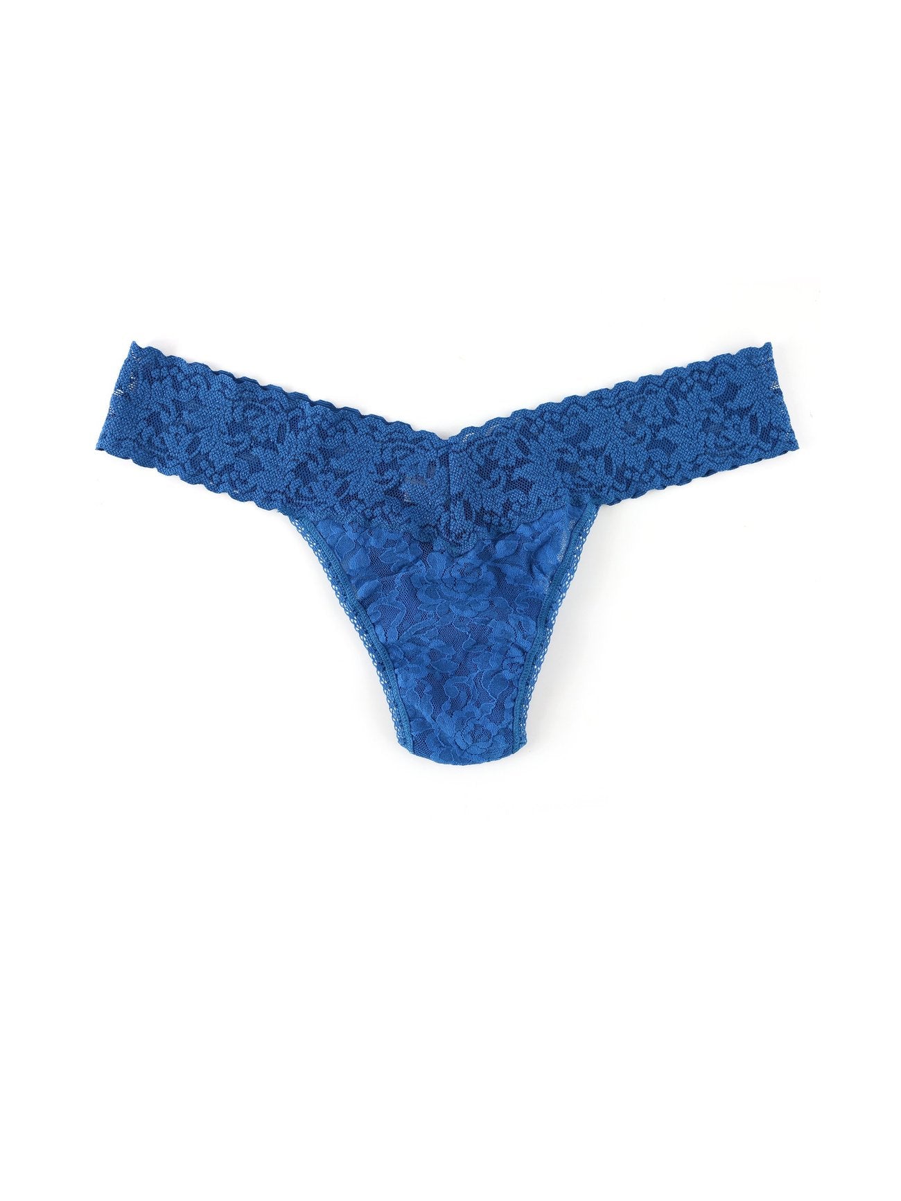 Signature Lace Low Rise Thong Partly Cloudy Blue